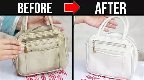 white leather handbag cleaning